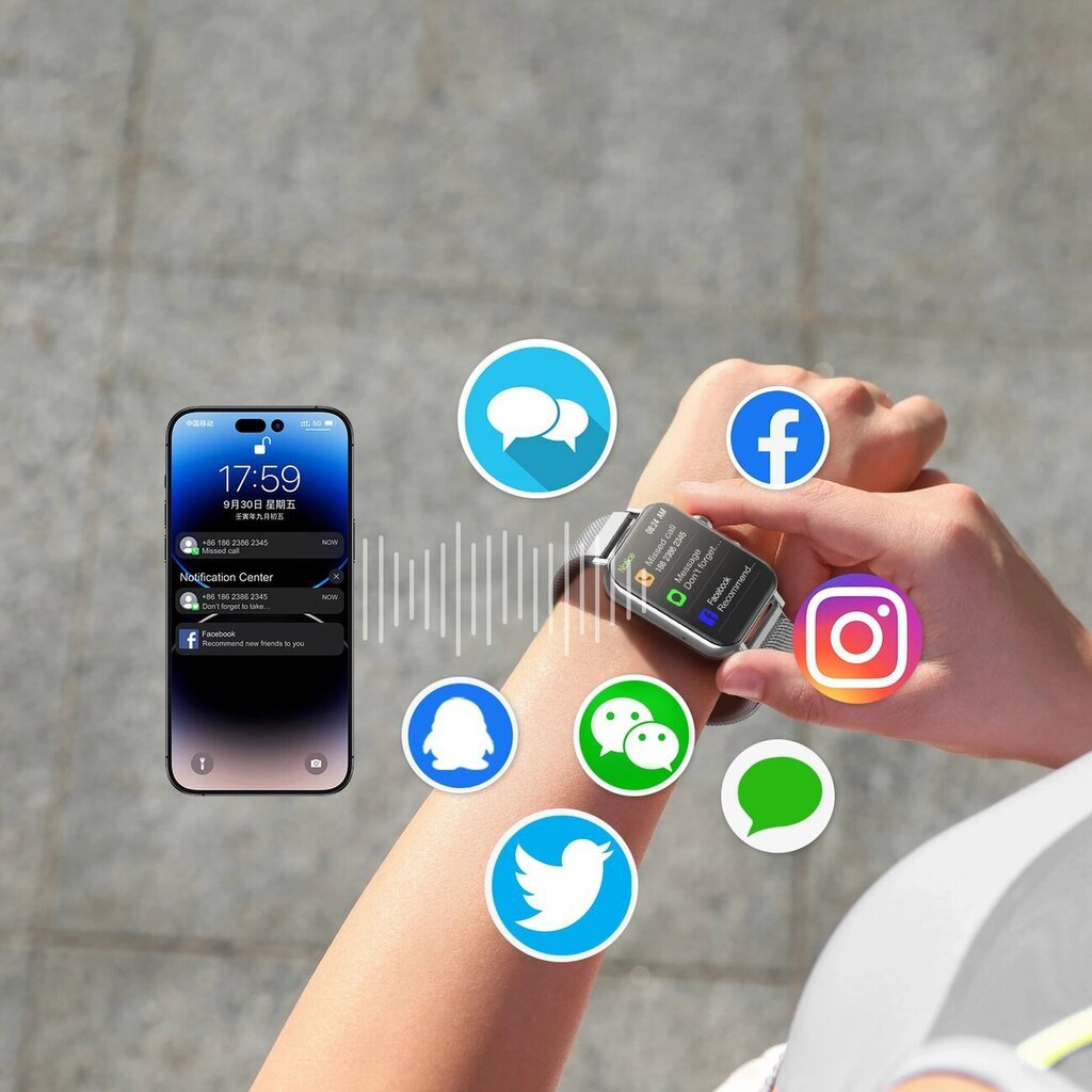 Joyroom JR-FT5, silver kaina ir informacija | Išmanieji laikrodžiai (smartwatch) | pigu.lt