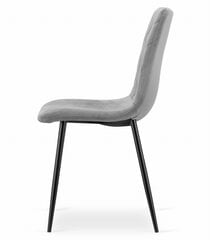 3-ių kėdžių komplektas Leobert Turin, pilkas/juodas kaina ir informacija | Virtuvės ir valgomojo kėdės | pigu.lt