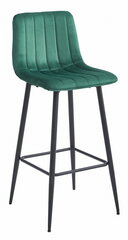 2-ių kėdžių komplektas Leobert Pozza, žalias/juodas kaina ir informacija | Virtuvės ir valgomojo kėdės | pigu.lt