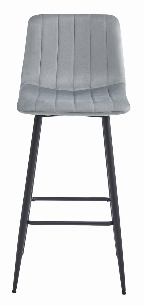 2-ių kėdžių komplektas Leobert Pozza, pilkas/juodas kaina ir informacija | Virtuvės ir valgomojo kėdės | pigu.lt
