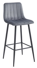 2-ių kėdžių komplektas Leobert Pozza, pilkas/juodas kaina ir informacija | Virtuvės ir valgomojo kėdės | pigu.lt
