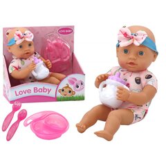 Lėlė rožine apranga su priedais Lean Toys Love Baby цена и информация | Игрушки для девочек | pigu.lt