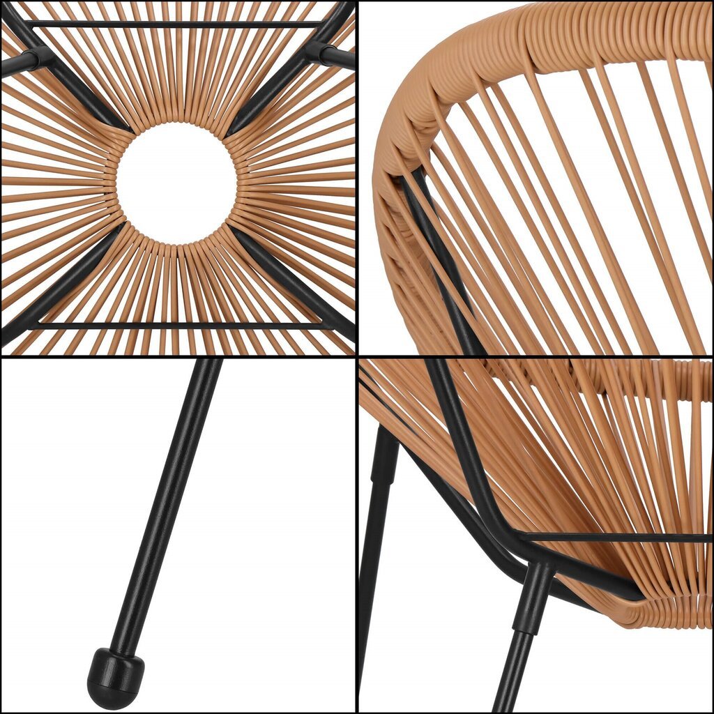 Sodo kėdė Springos GF0084, smėlio spalvos kaina ir informacija | Lauko kėdės, foteliai, pufai | pigu.lt