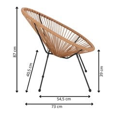 Садовый стул Springos GF0084 72 X 82 X 85 CM цена и информация |  Садовые стулья, кресла, пуфы | pigu.lt