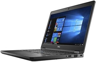 Dell Latitude 5480 14", Intel Core i5-6300U, 8GB, 128GB SSD, be OS, Juodas kaina ir informacija | Nešiojami kompiuteriai | pigu.lt