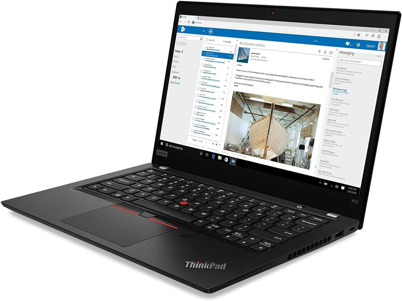 Lenovo ThinkPad X13 Gen 1 (AMD) 13.3", AMD Ryzen 5 PRO 4650U, 16GB, 256GB SSD, be OS, Juodas kaina ir informacija | Nešiojami kompiuteriai | pigu.lt