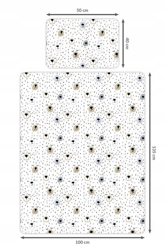 Vaikiškas patalynės komplektas, 100x135, 2 dalių kaina ir informacija | Patalynė kūdikiams, vaikams | pigu.lt