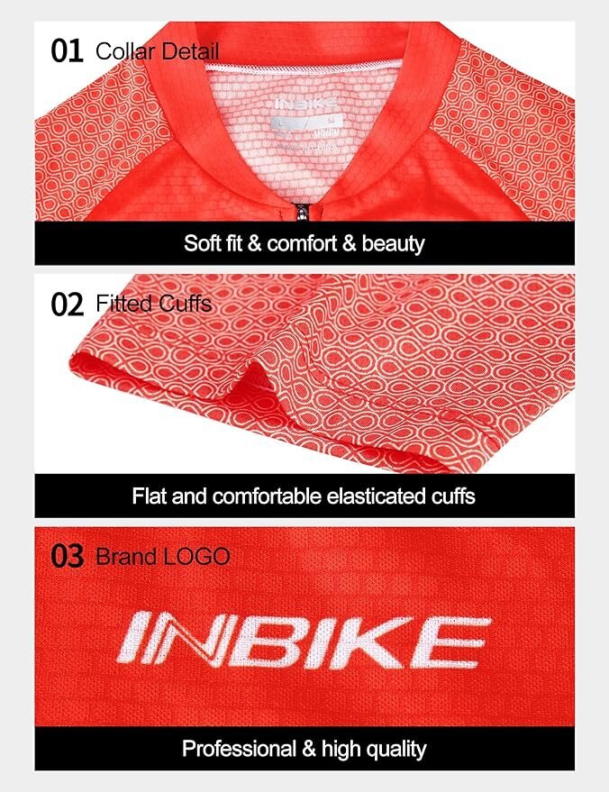 Dviratininkų marškinėliai moterims Inbike, M, oranžiniai kaina ir informacija | Dviratininkų apranga | pigu.lt