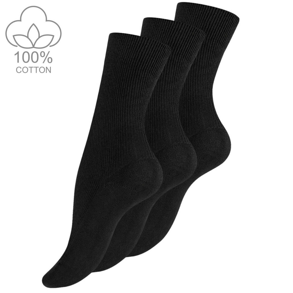 Kojinės unisex Yenita, juodos, 3 poros цена и информация | Vyriškos kojinės | pigu.lt