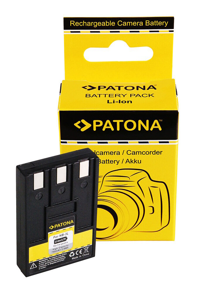 Patona Canon NB-3L kaina ir informacija | Akumuliatoriai fotoaparatams | pigu.lt