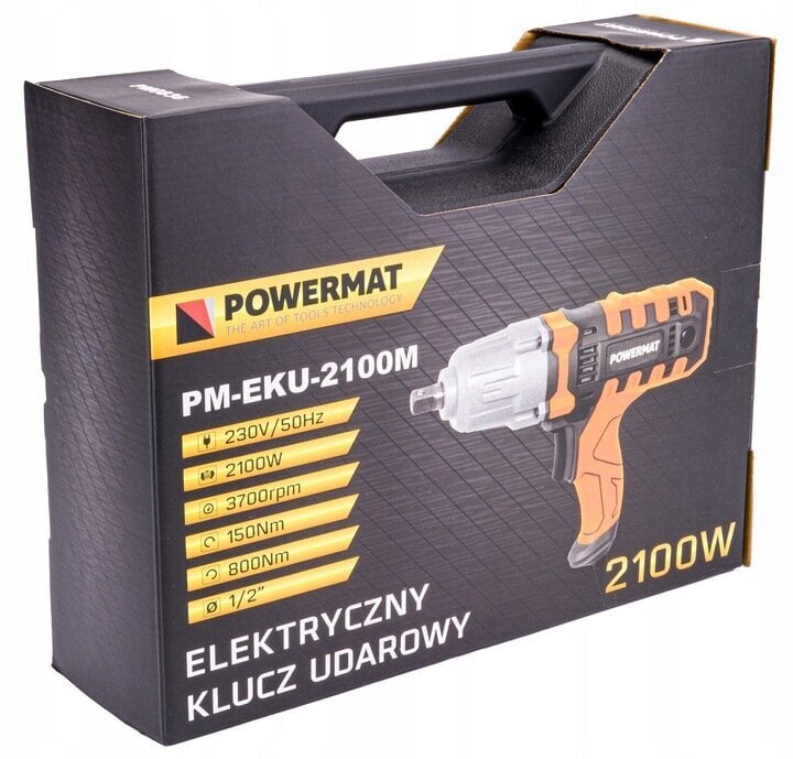 Elektrinis smūginis veržliasukis Powermat PM-EKU-2100M,18V цена и информация | Suktuvai, gręžtuvai | pigu.lt