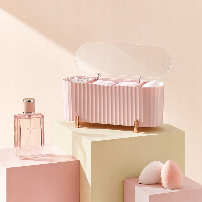 Kosmetikos ir makiažo priedų dežutė Korbi F26, rožinis, 1 vnt. цена и информация | Kosmetinės, veidrodėliai | pigu.lt
