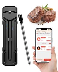 Умный термометр для мяса Vicalo, до 150 м, Bluetooth, чёрный цена и информация | Аксессуары для гриля и барбекю | pigu.lt