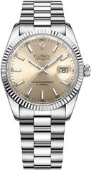 Мужские наручные часы CADISEN C8214M, водонепроницаемые, нержавеющая сталь, серые цена и информация | Мужские часы | pigu.lt