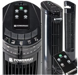 Ventiliatorius Powermat Black Tower-75, 70W, 74 cm, juodas kaina ir informacija | Ventiliatoriai | pigu.lt