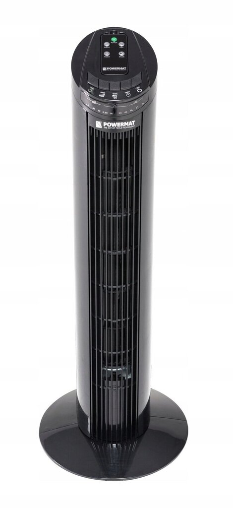 Ventiliatorius Powermat Black Tower-75, 70W, 74 cm, juodas kaina ir informacija | Ventiliatoriai | pigu.lt