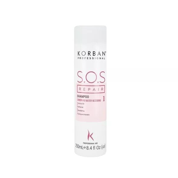 Atstatomasis plaukų šampūnas Korban S.O.S Repair, 250 ml цена и информация | Šampūnai | pigu.lt