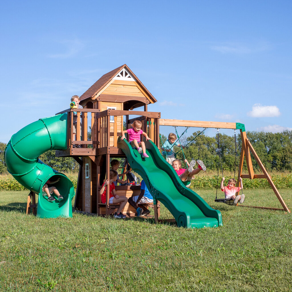 Žaidimų aikštelė Woodlit Cedar Cove kaina ir informacija | Vaikų žaidimų nameliai | pigu.lt