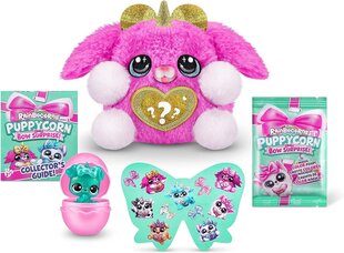 Pliušinis šuniukas Rainbocorns Puppycorn Bow Surprise Pink Karmo 9269, rožinis kaina ir informacija | Minkšti (pliušiniai) žaislai | pigu.lt