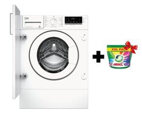 Beko WITC7612B0W + Ariel PODS All in one, 50 pcs kaina ir informacija | Skalbimo mašinos | pigu.lt