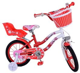 Vaikiškas dviratis Volare Lovely 14", raudona/balta kaina ir informacija | Dviračiai | pigu.lt