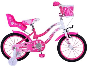 Vaikiškas dviratis 16" Volare Lovely, rožinė/balta kaina ir informacija | Dviračiai | pigu.lt