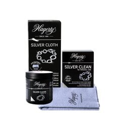 Hagerty rinkinys – tirpalas ir šluostė sidabro ir sidabro papuošalų valymui ir priežiūrai Silver Clean + Silver Cloth цена и информация | Очистители | pigu.lt