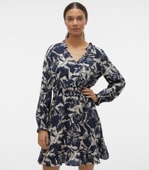 Vero Moda женское платье 10303758*01, тёмно-синий /бежевый 5715513203804 цена и информация | Платья | pigu.lt