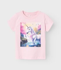 Детская футболка Name It, розовый цена и информация | Футболка для девочек | pigu.lt