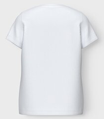 Marškinėliai mergaitėms Name It 5715510851220, balti kaina ir informacija | Marškinėliai mergaitėms | pigu.lt
