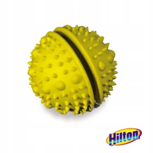Spygliuotas kamuoliukas šunims Hilton, geltonas цена и информация | Žaislai šunims | pigu.lt