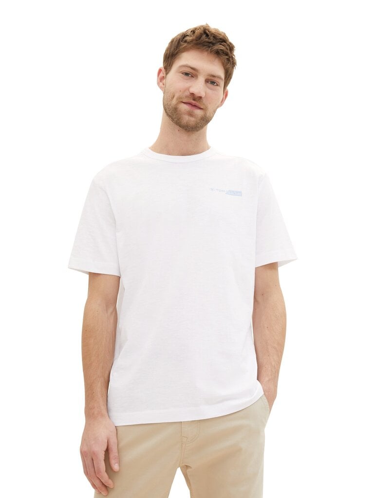 Tom Tailor marškinėliai vyrams 1040821*20000, balti kaina ir informacija | Vyriški marškinėliai | pigu.lt