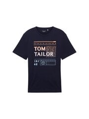 Мужская футболка Tom Tailor, тёмно-синий цена и информация | Мужские футболки | pigu.lt