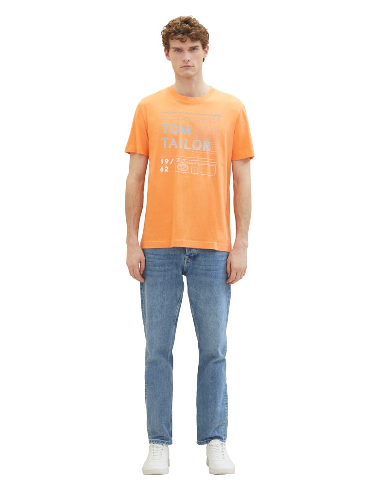 Tom Tailor marškinėliai vyrams 4067672224109, oranžiniai kaina ir informacija | Vyriški marškinėliai | pigu.lt