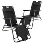 Reguliuojama sodo kėdė Springos GC0060, juoda kaina ir informacija | Lauko kėdės, foteliai, pufai | pigu.lt