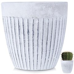 Керамический вазон, белый, 11.5 см цена и информация | Вазоны | pigu.lt