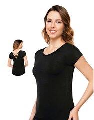 Marškinėliai moterims Belinay 8004, juodi цена и информация | Футболка женская | pigu.lt