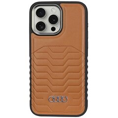 Audi Synthetic Leather MagSafe iPhone 14 Pro 6.1" brązowy|brown hardcase AU-TPUPCMIP14P-GT|D3-BN цена и информация | Чехлы для телефонов | pigu.lt