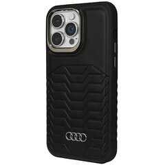 Audi Synthetic Leather MagSafe iPhone 14 Pro 6.1" czarny|black hardcase AU-TPUPCMIP14P-GT|D3-BK цена и информация | Чехлы для телефонов | pigu.lt