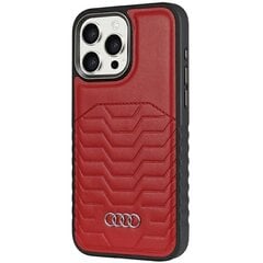 Audi Synthetic Leather MagSafe iPhone 14 Pro 6.1" czerwony|red hardcase AU-TPUPCMIP14P-GT|D3-RD цена и информация | Чехлы для телефонов | pigu.lt