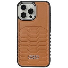 Audi Synthetic Leather MagSafe iPhone 14 Pro Max 6.7" brazowy|brown hardcase AU-TPUPCMIP14PM-GT|D3-BN цена и информация | Чехлы для телефонов | pigu.lt