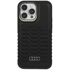 Audi Synthetic Leather MagSafe iPhone 14 Pro Max 6.7" czarny|black hardcase AU-TPUPCMIP14PM-GT|D3-BK цена и информация | Чехлы для телефонов | pigu.lt