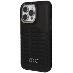 Audi Synthetic Leather MagSafe iPhone 14 Pro Max 6.7" czarny|black hardcase AU-TPUPCMIP14PM-GT|D3-BK цена и информация | Чехлы для телефонов | pigu.lt