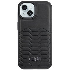 Audi Synthetic Leather MagSafe iPhone 15 | 14 | 13 6.1" czarny|black hardcase AU-TPUPCMIP15-GT|D3-BK цена и информация | Чехлы для телефонов | pigu.lt