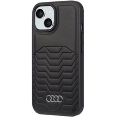 Audi Synthetic Leather MagSafe iPhone 15 Plus | 14 Plus 6.7" czarny|black hardcase AU-TPUPCMIP15M-GT|D3-BK цена и информация | Чехлы для телефонов | pigu.lt