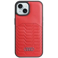 Audi Synthetic Leather MagSafe iPhone 15 Pro 6.1" czerwony|red hardcase AU-TPUPCMIP15P-GT|D3-RD цена и информация | Чехлы для телефонов | pigu.lt