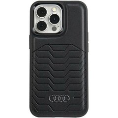 Audi Synthetic Leather MagSafe iPhone 15 Pro 6.1" czarny|black hardcase AU-TPUPCMIP15P-GT|D3-BK цена и информация | Чехлы для телефонов | pigu.lt