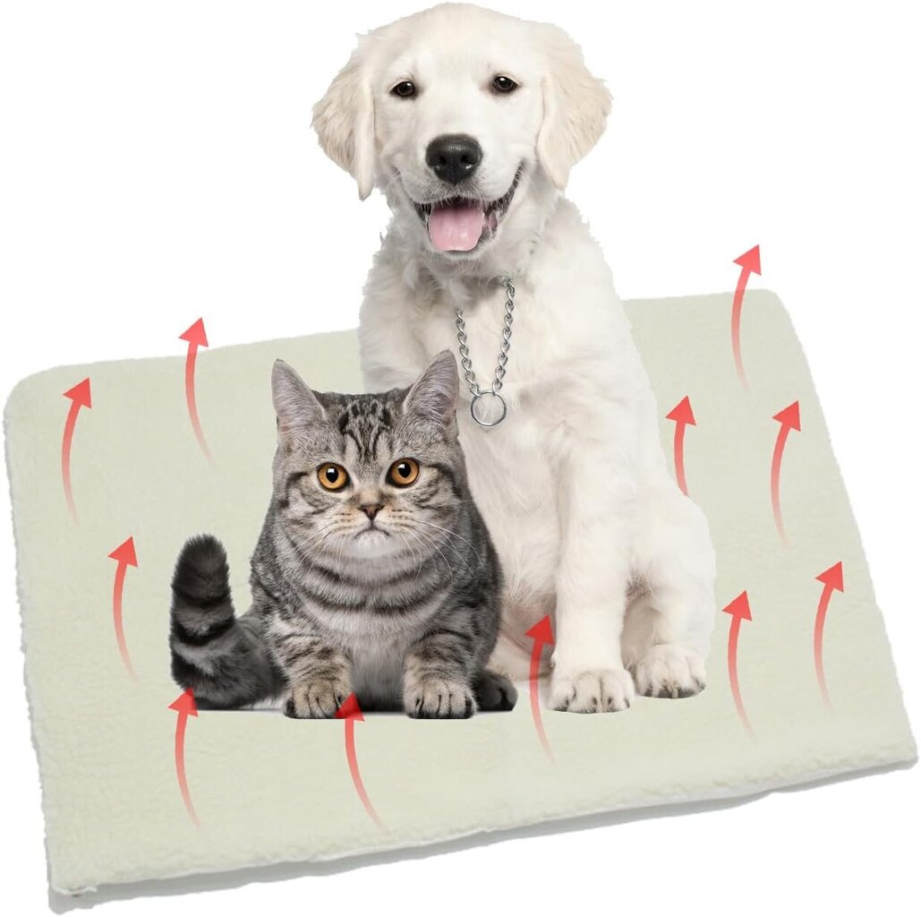 Kilimėlis šunims ar katėms Aomigt 60x45 cm, smėlio spalvos kaina ir informacija | Guoliai, pagalvėlės | pigu.lt