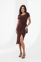 Платье с коротким рукавом для женщин German Volf, коричневое цена и информация | Платья | pigu.lt