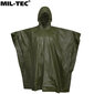Lietpaltis 5in1 PVC Mil-Tec 203x127 žalias цена и информация | Vandeniui atsparūs maišai, apsiaustai nuo lietaus | pigu.lt